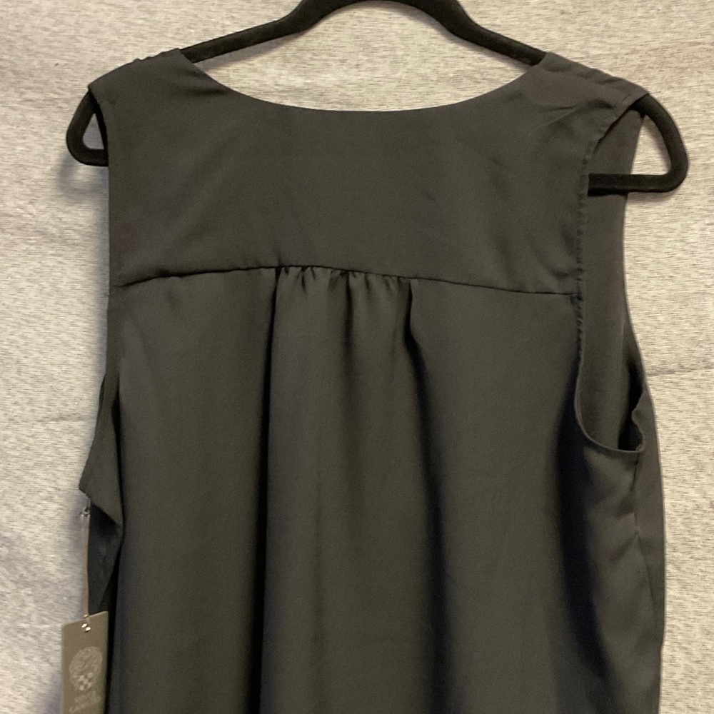 Vince Camuto Black Sleeveless Layered Blouse - Picture 7 of 7